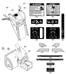 Decals Group Diagram and Parts List for 1730 207401 - 239300 Cub Cadet Lawn Mower